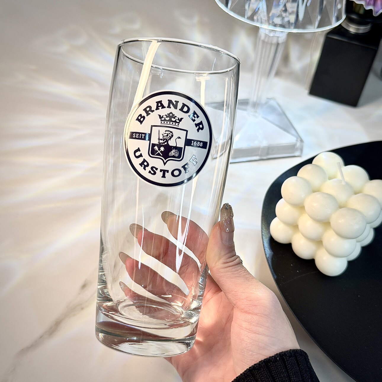 brander urstoff巴兰德真味400ml小麦啤酒杯玻璃扎啤商用家用酒具