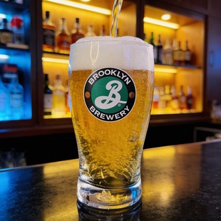 全新布鲁克林郁金香英式啤酒品脱杯苦啤酒世涛波特玻璃水杯470ml