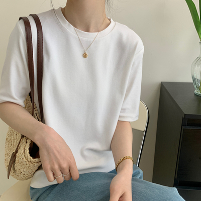 短袖简约休闲正肩短袖T恤