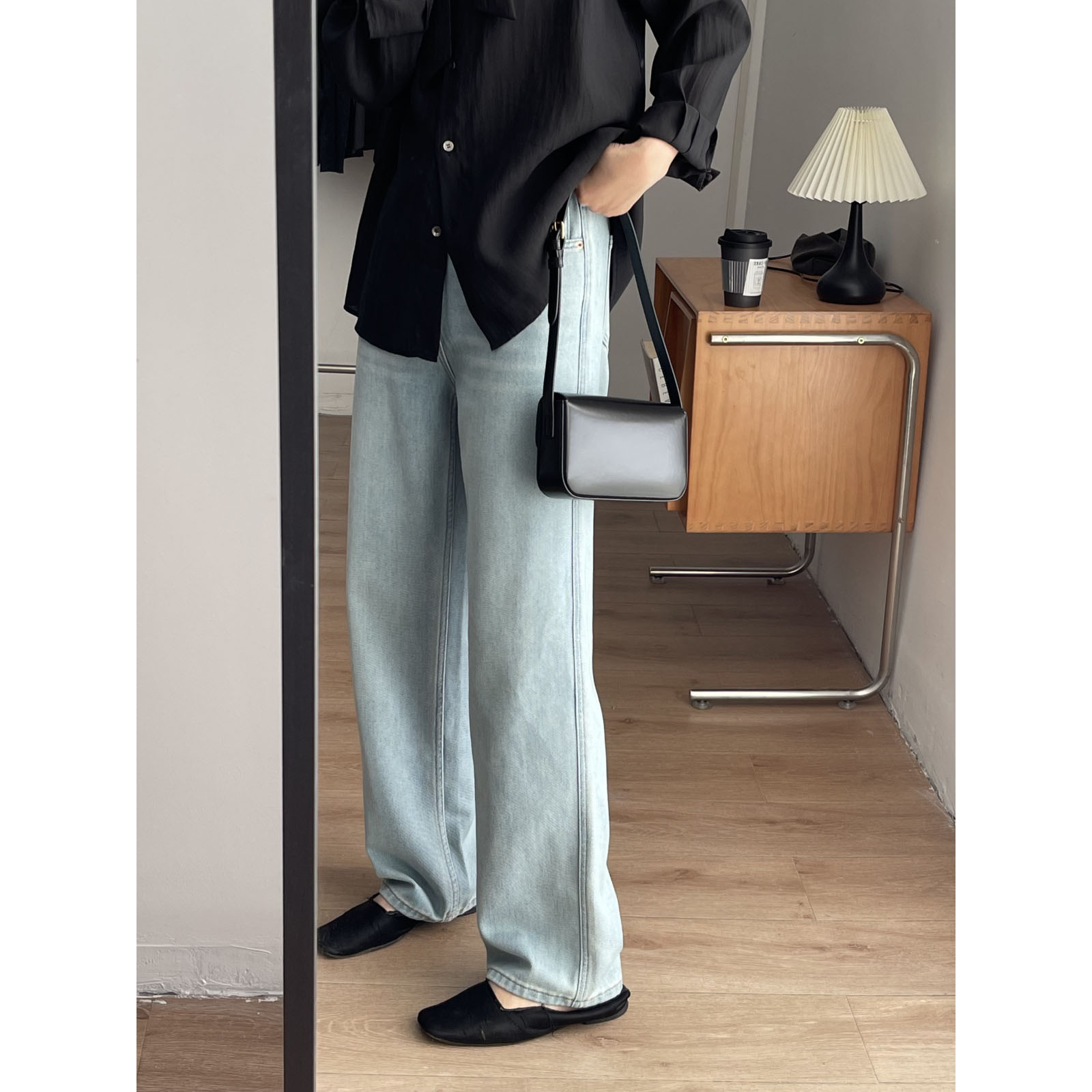 2023夏季玉冰晶牛仔裤拖地裤