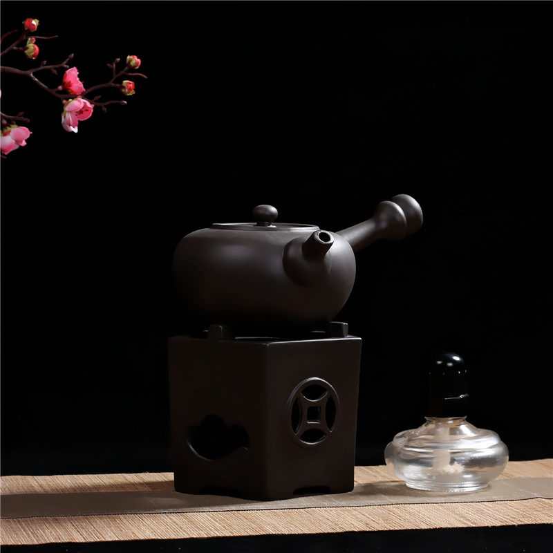 Clay Tea Stove Kung Fu Tea Cooker Clay Tea Pot Side Heating Kettle Tea Stove Adjustable jiu jing deng ping