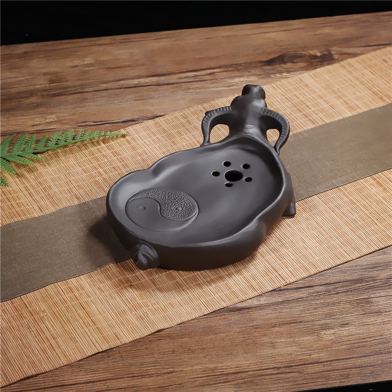 紫砂牛转乾坤手工小壶承大干泡盘