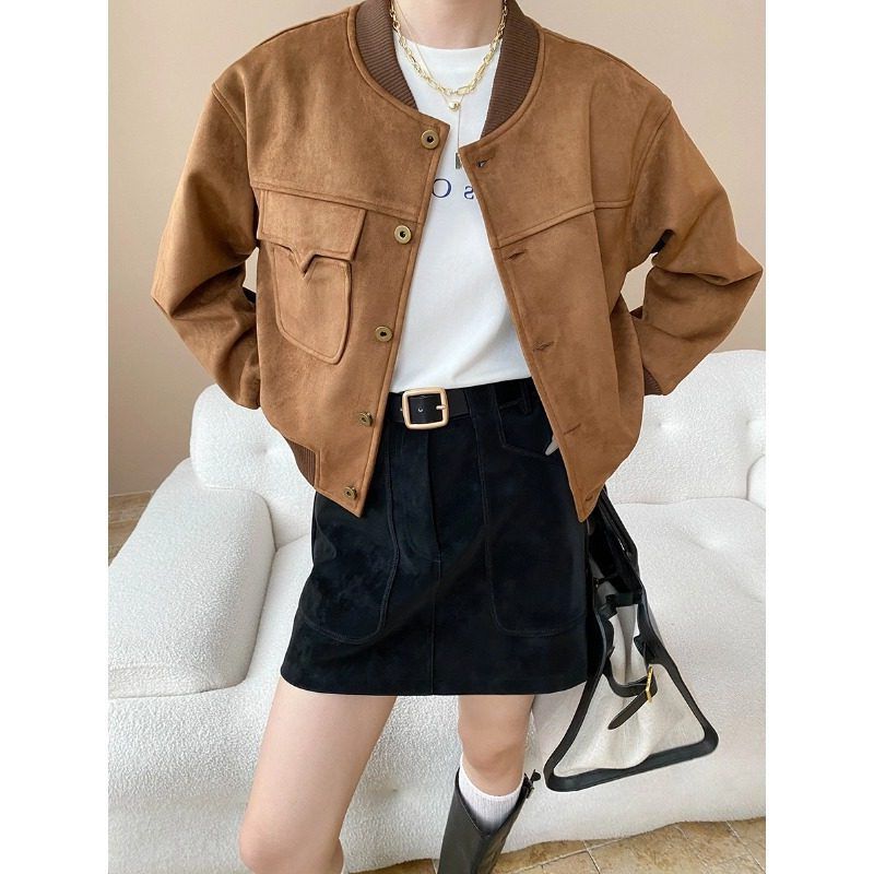 司南炸街指南美式复古仿麂皮绒