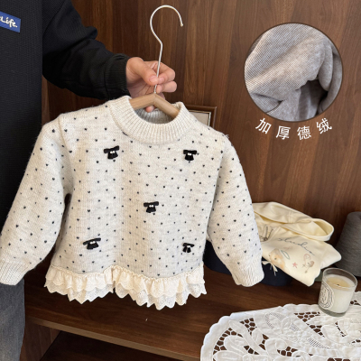 洋气可爱高质感加厚德绒毛衣