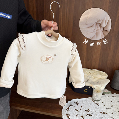 超厚蚕丝棉德绒保暖打底衫