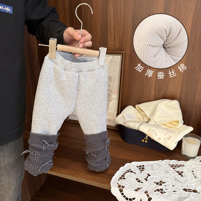 一条过冬超厚蚕丝棉打底裤