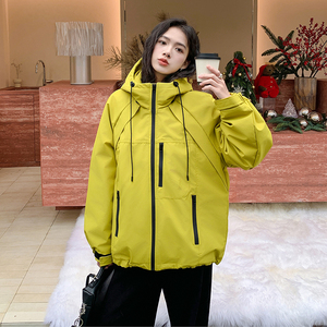 派克冲锋衣羽绒服女2025冬新款小个子连帽加厚白鸭绒户外防风外套图片