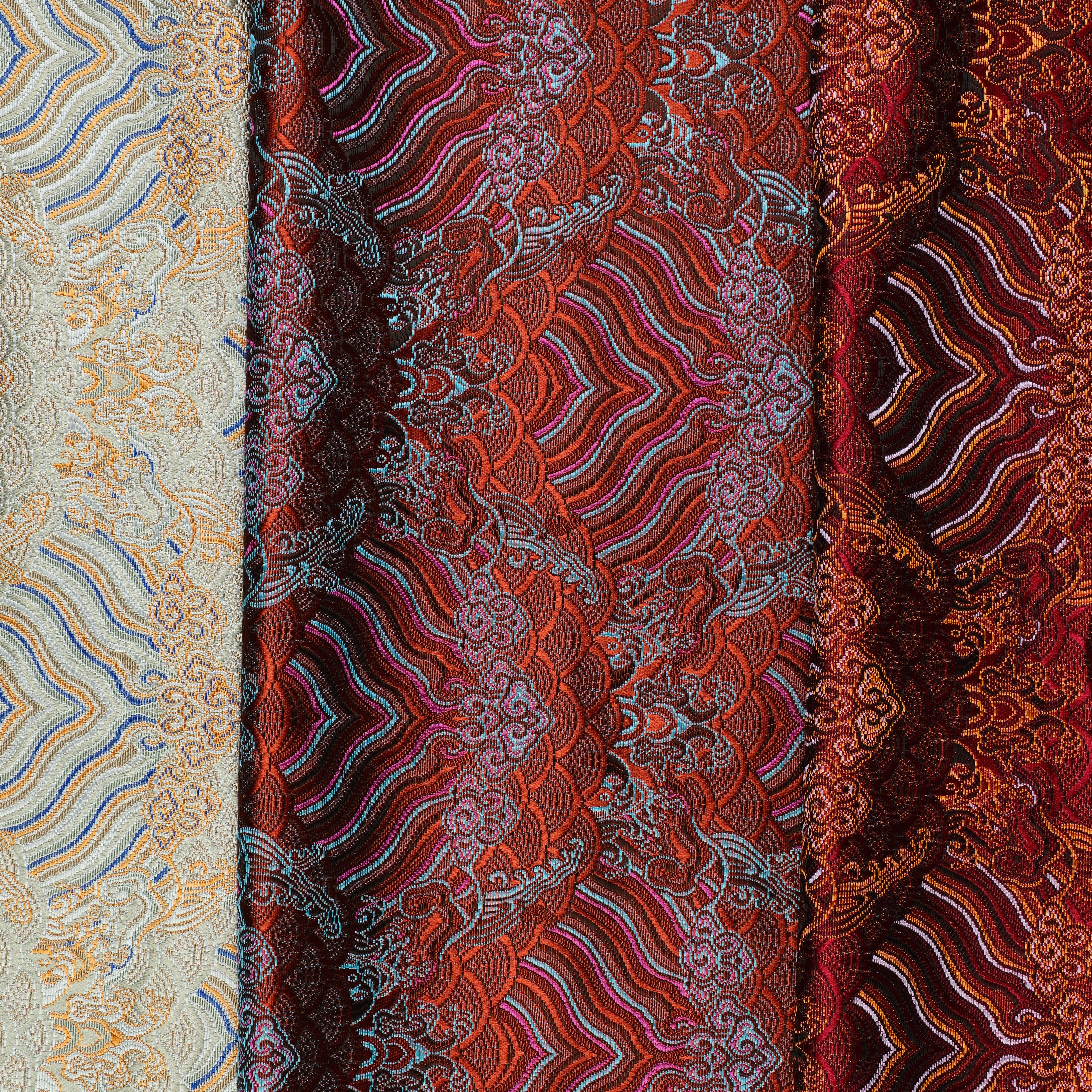 海浪纹高密提花织锦缎布料新中式汉服唐装上衣旗袍外套面料香云纱,纺织面料/辅料/配套,丝绸布料,淘宝优惠券,粉丝福利购,淘宝优惠卷