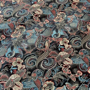 150宽新中式织锦缎蝶恋花高密尼龙面料旗袍唐装汉服童装手工diy