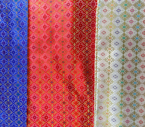 手工抱枕提花织锦缎丝绸布料