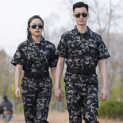 夏季迷彩服短袖套装薄款军训服装