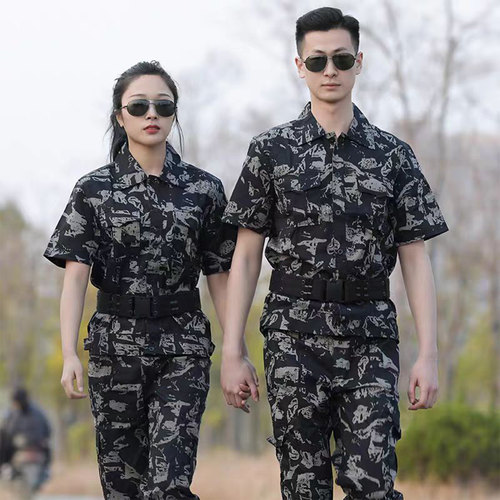 夏季迷彩服短袖套装薄款军训服装