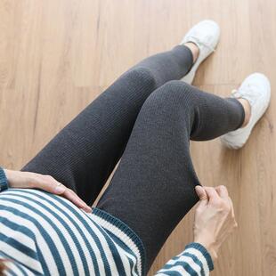 春秋款 套装 外穿含棉孕妇裤 秋冬加绒小个子长秋裤 子秋季 孕妇打底裤