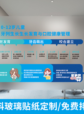 儿童牙科防窥渐变磨砂玻璃贴膜