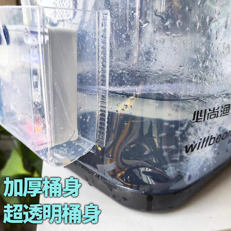 加厚透明折叠eva钓鱼打水桶路亚溪流便捷装鱼桶可挂增氧泵活鱼桶