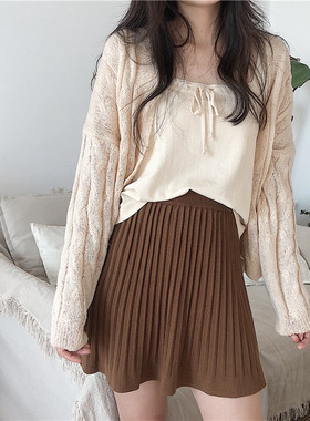 MYWAY 自制款好搭配软糯质感麻花花型外套初秋慵懒宽松马海毛开衫