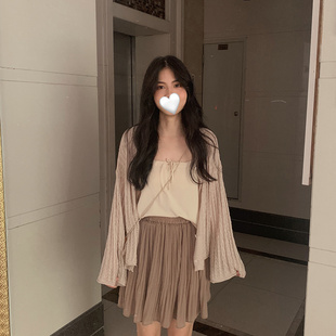 开衫 宽松慵懒复古麻花编织针织防晒百搭短款 小外套女 定制款 MYWAY