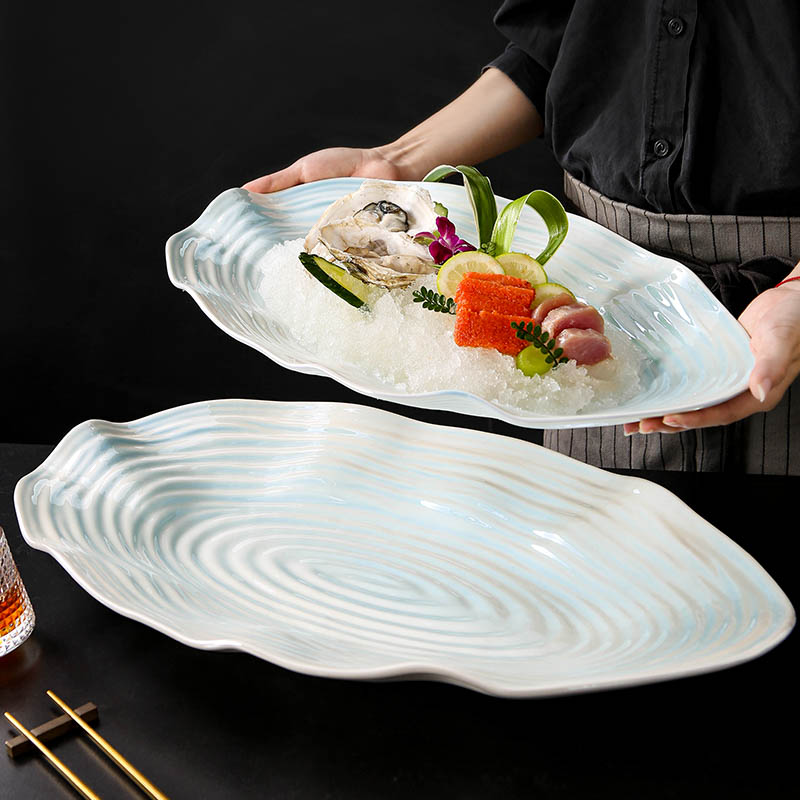 刺身盘冰盘三文鱼专用海鲜拼盘