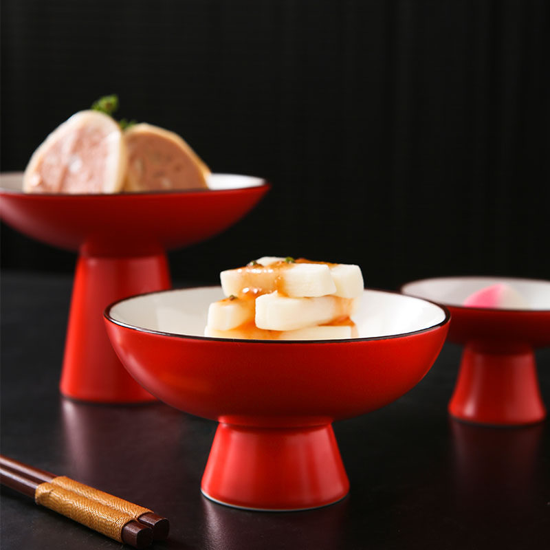 中式哑光红宫墙红前菜小果盘泡菜碟子点心蘸料配菜茶点盘陶瓷味碟,餐饮具,碟,淘宝优惠券,粉丝福利购,淘宝优惠卷