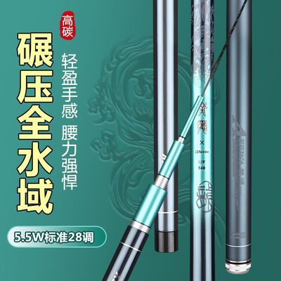 正品青龙乂高碳逆丝台钓竿大4节大5节鱼竿超轻超硬青龍X鱼竿28调