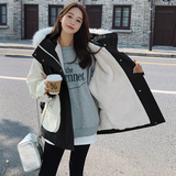 现货三色内胆兔毛连帽毛领可以脱卸派克服2D082-H219-P205298，女装派克服，2D082