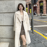 富家千金长款皮毛一体大衣外套女高级感2025新款仿水貂绒环保皮草，女装皮草，2D082