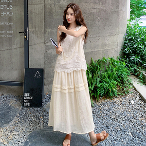 新品！假俩件套花边连衣裙2D082-K277-P165258图片