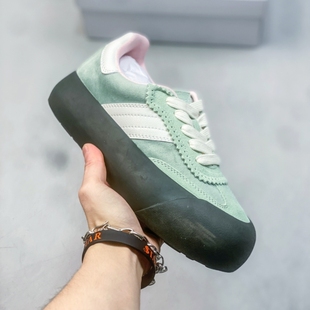 白敬亭同款goodbai蓬蓬鞋女薄荷绿大头德训鞋小众面包小白鞋板鞋