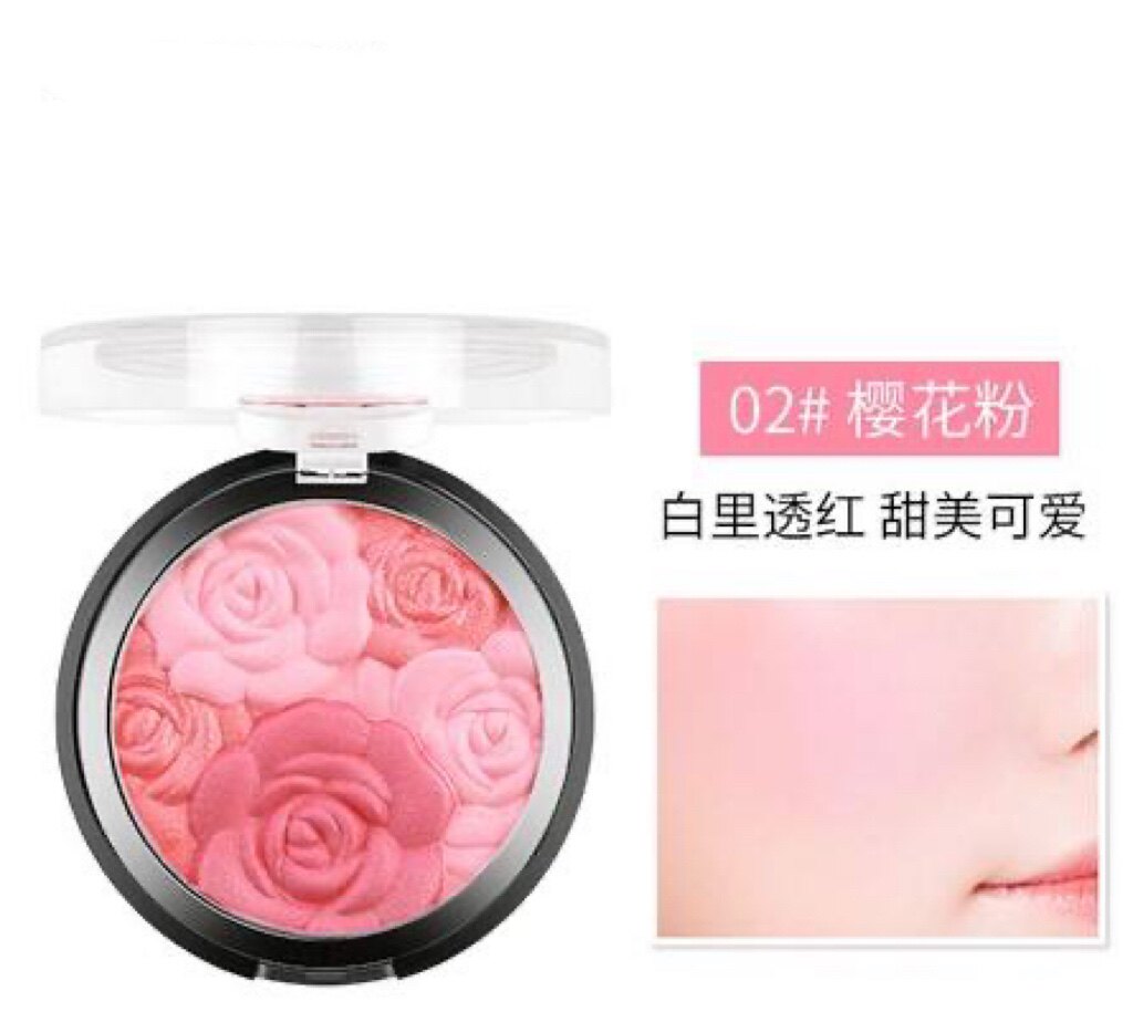腮红高光一体盘阴影眼影三合一正品裸妆胭脂自然花瓣晒红女提亮