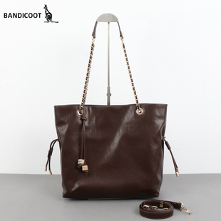 袋鼠女包2025新款 牛皮真皮包包软皮大容量休闲百搭上班单肩斜挎潮