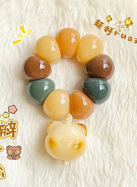 直播爆款天然花皮蒜瓣菩提根手捻指尖盘玩文玩手把件佛珠念珠