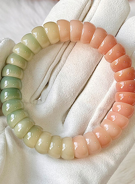 多宝彩色菩提根手串猪大肠碗珠