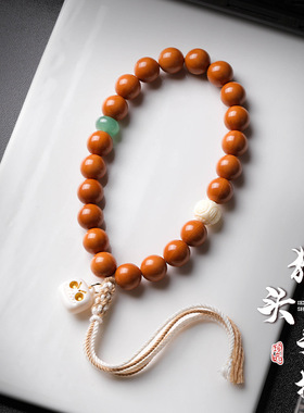 野生猴头手串圆珠光珠手持男士原皮原色核桃佛珠念珠文玩手链