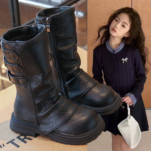 儿童靴子女童2026款英伦风马丁靴