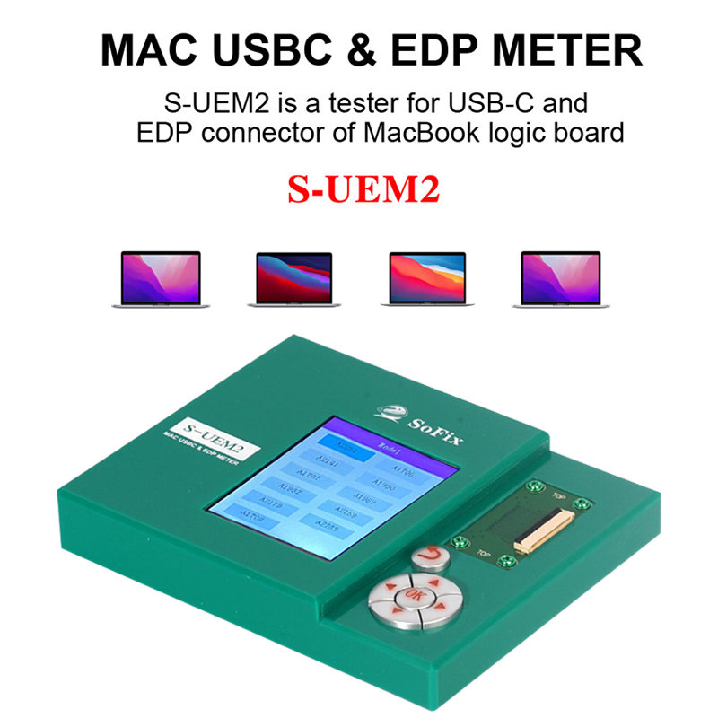 S-UEM2 MacBook 主板 USB-C EDP接口 测试仪 FACE 摄像头检测 pro