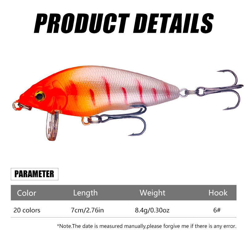 远投米诺路亚饵7厘米8.4克