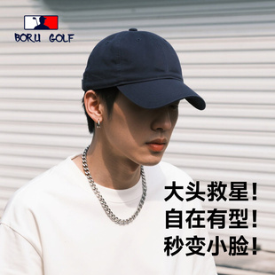 光板帽子男黑色鸭舌帽男款大码大头围加深男士棒球帽显脸小