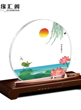 古典轻音乐机音响香炉摆件茶室客厅玄关佛堂采耳养生馆蓝牙香熏