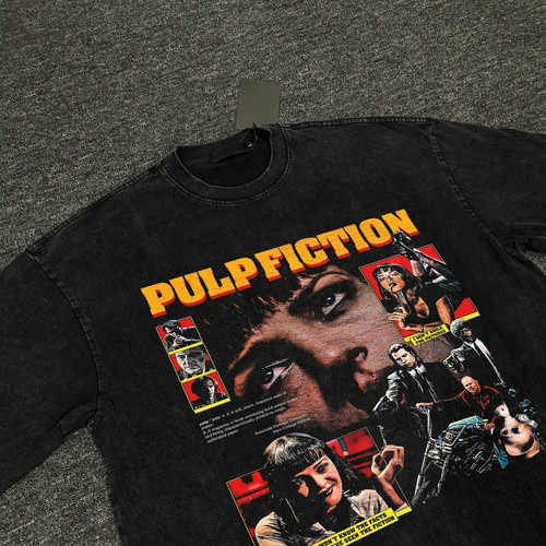 美式复古Pulp低俗小说T恤