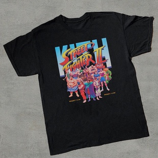 T恤 Fighter街头霸王游戏周边oldschool学院风短袖 美式 复古Street