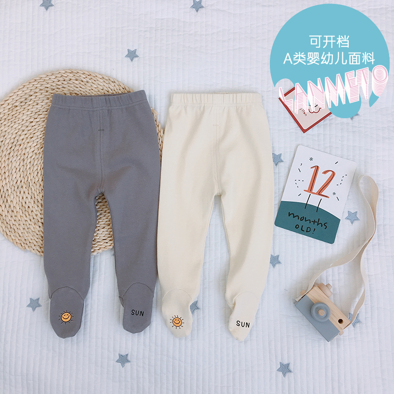 新生儿ins大弹力可开档连脚裤袜