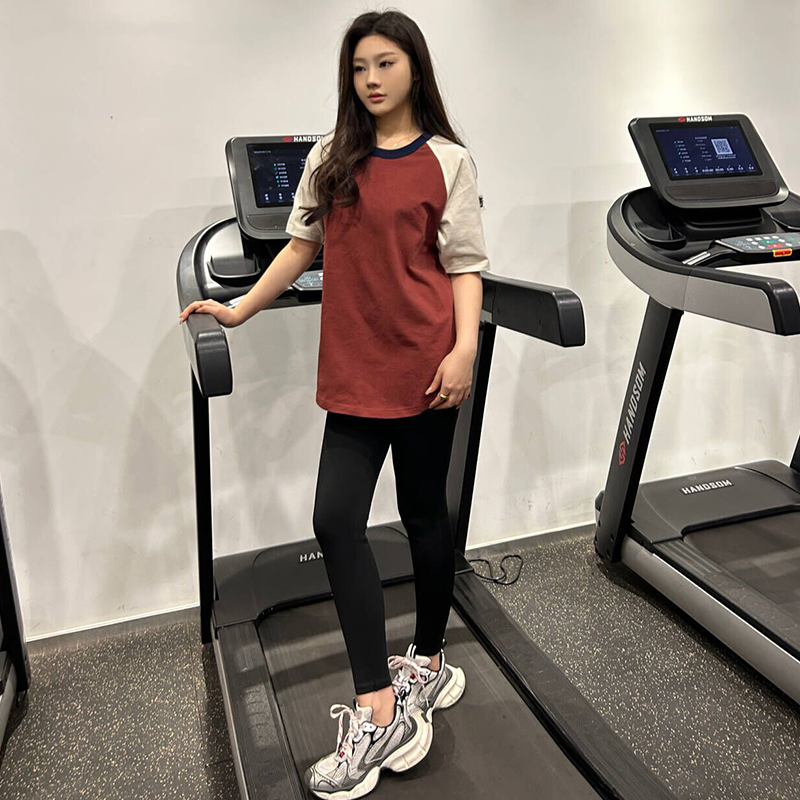 T恤纯棉女休闲宽松短袖拼色运动