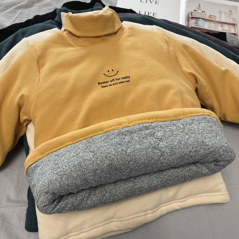 中大童蚕丝打底衫一件过冬保暖衣