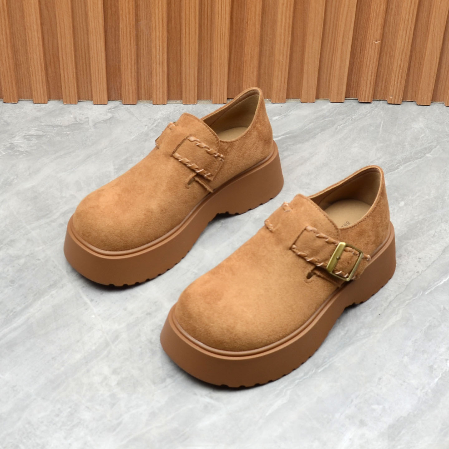 厚底增高轻便勃肯鞋复古百搭单鞋