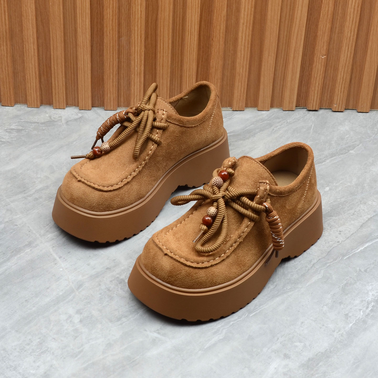 撤柜厚底勃肯系休闲复古轻便单鞋