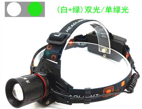 变焦led铝合金USB充电强光头灯