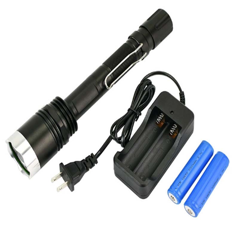 LED高亮变焦手电筒琥珀鉴定荧光验钞手电荧光剂检测便携电筒