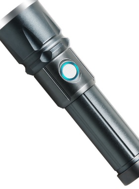 LED P50手电筒USB充电伸缩变焦远射户外家用