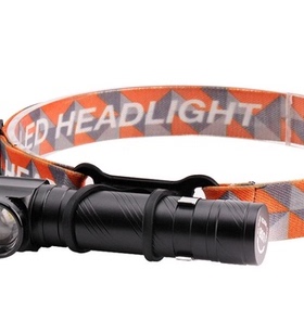 led强光头灯变焦远射USB充电 户外矿灯头戴手电筒