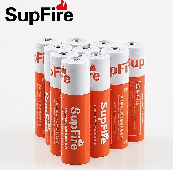 supfire神火强光手电18650原装充电锂电池3.7v保护高容量